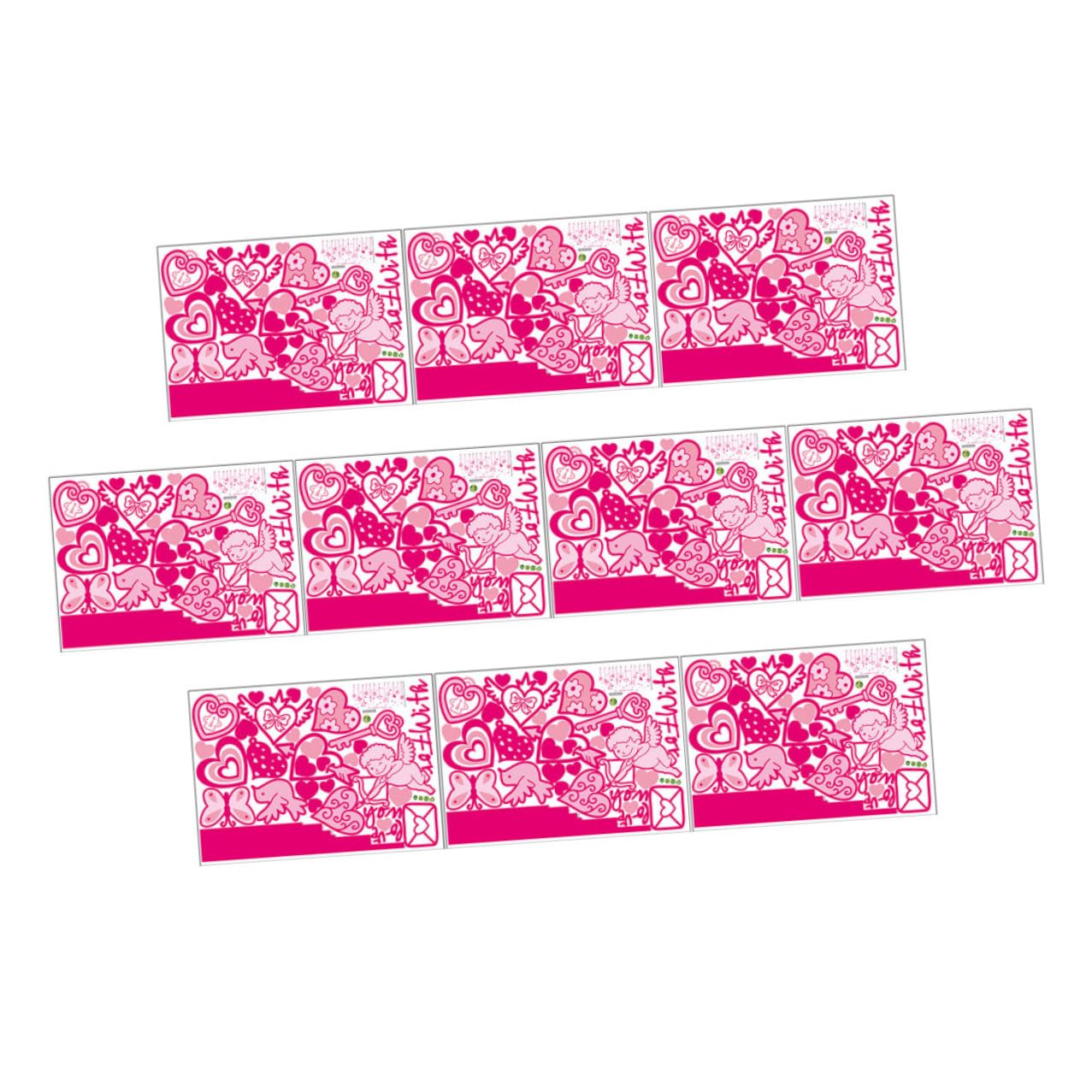 Stickers repositionnables cœur pour une décoration romantique de chambre et fenêtre de Saint-Valentin