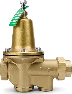 LF25AUB-Z3 1" Cast Copper Silicon Alloy Pressure Reducing Valve | Adjustable 25-75 psi, Maximum 300 psi, NPT Female Union x NPT Female Outlet, Polymer Seat