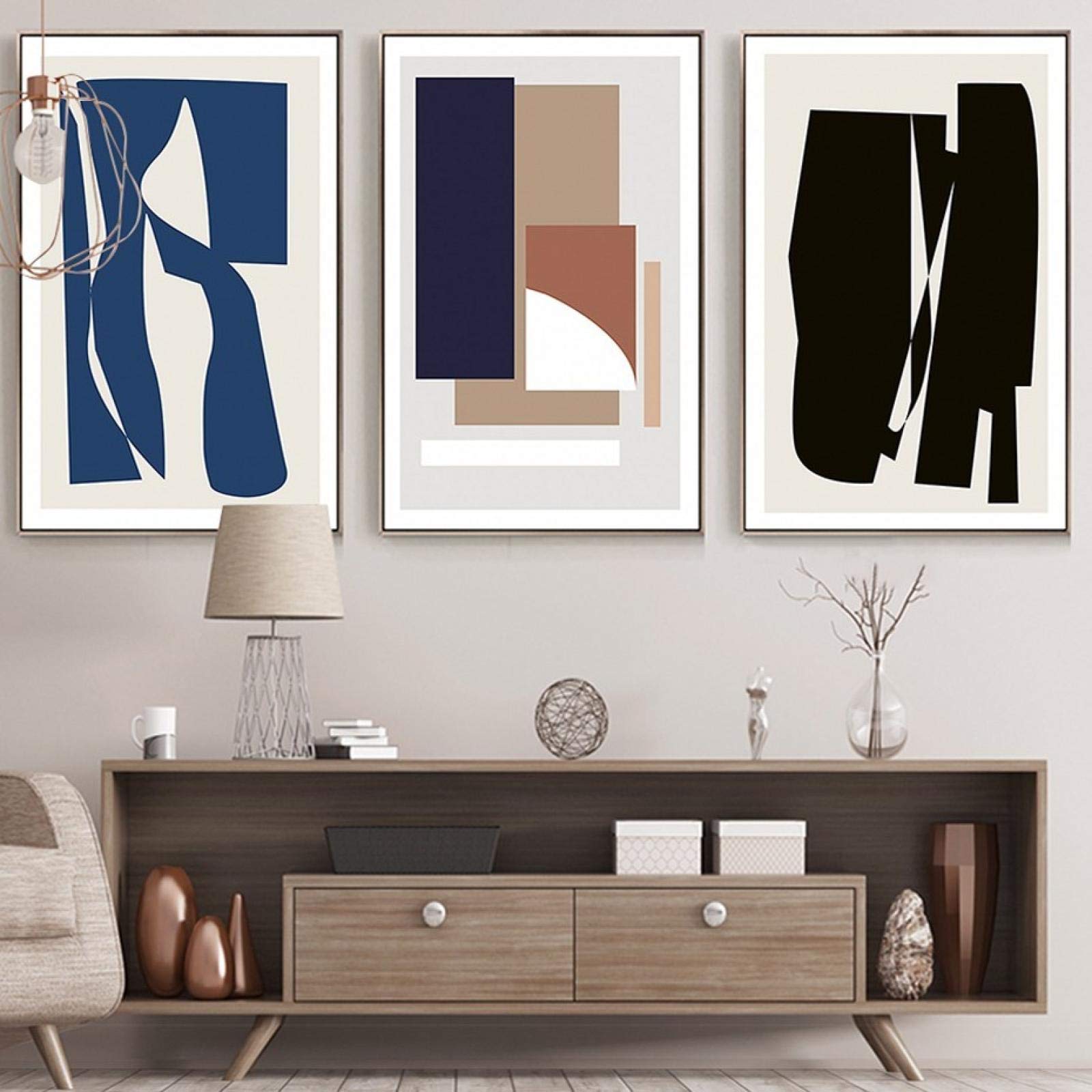 Affiche géométrique scandinave art abstrait sur toile salon - 7