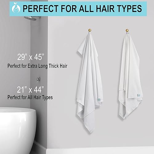 Miniatura 5 de Hair RePear Toalla de algodón antiencrespamiento para el cabello que mejora el cabello natural sano, rizado rizado ondulado o liso, todo tipo de