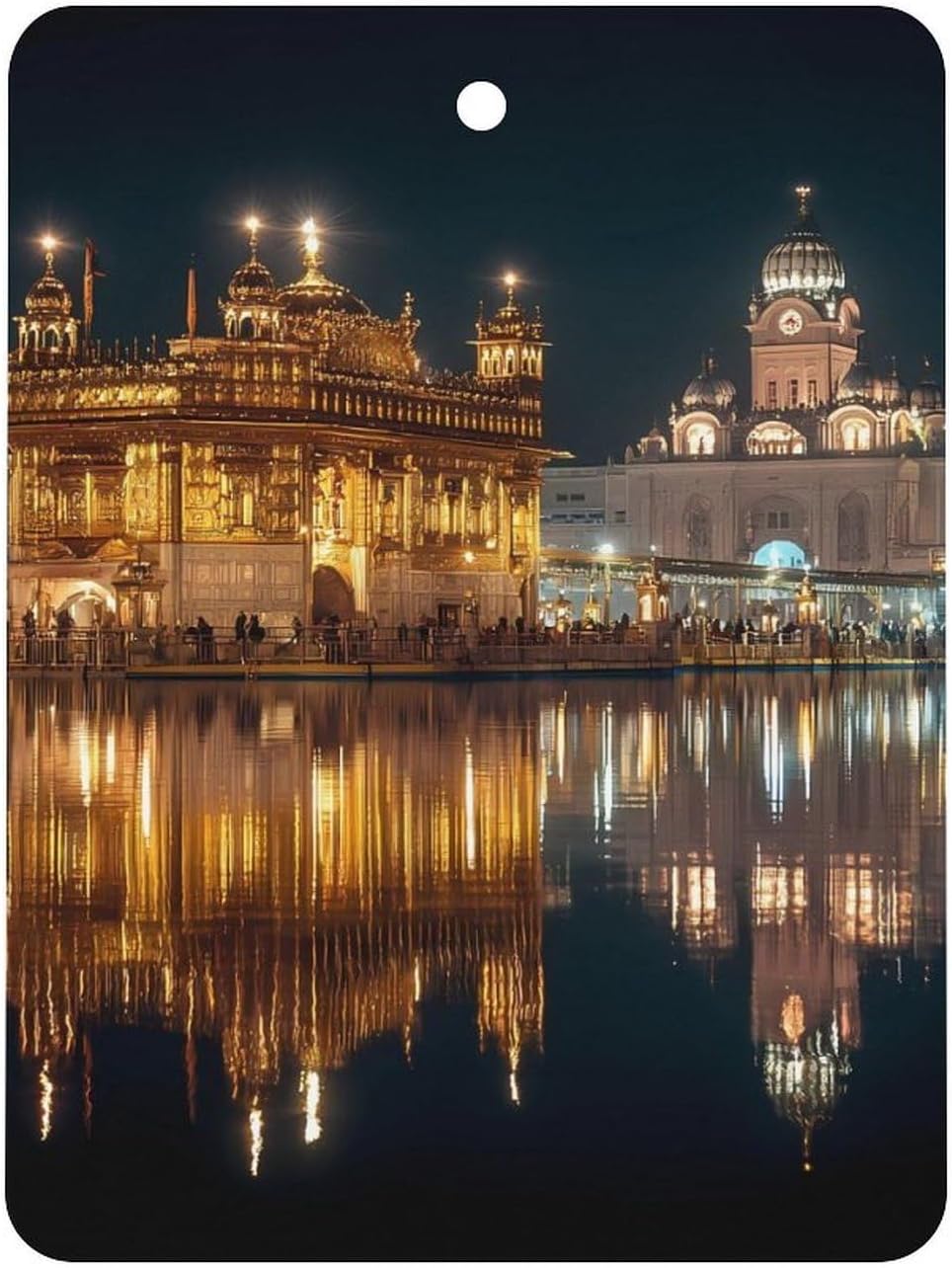 Gold Temple at Amritsar India Car Air Freshener Hanging Aromatherapy Tablets for Car Accessories Square