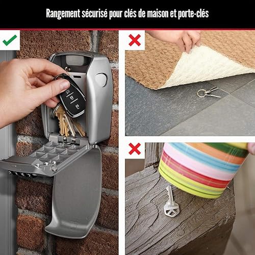 Master Lock 5415D Lock Box, Zinc, Wall Mount - 4