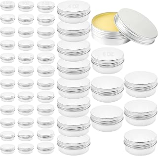 50Pcs Small Tins with Lids, 5 Sizes 0.5/1/2/4/6oz Salve Tins with Lids