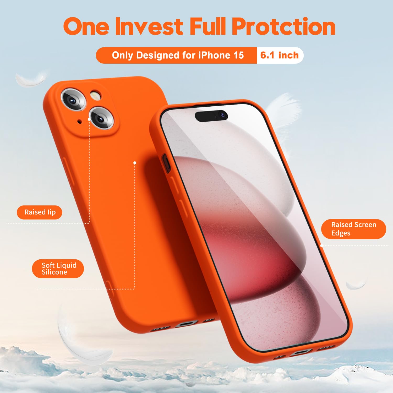 oakxco for iPhone 16 Pro Max Case Liquid Silicone, Soft Rubber Gel Elegant Aesthetic Basic Simple Cover, Cute Thin Slim TPU Matte Solid Color Plain Smooth Case for Women Girl, Light Pink — view 1581