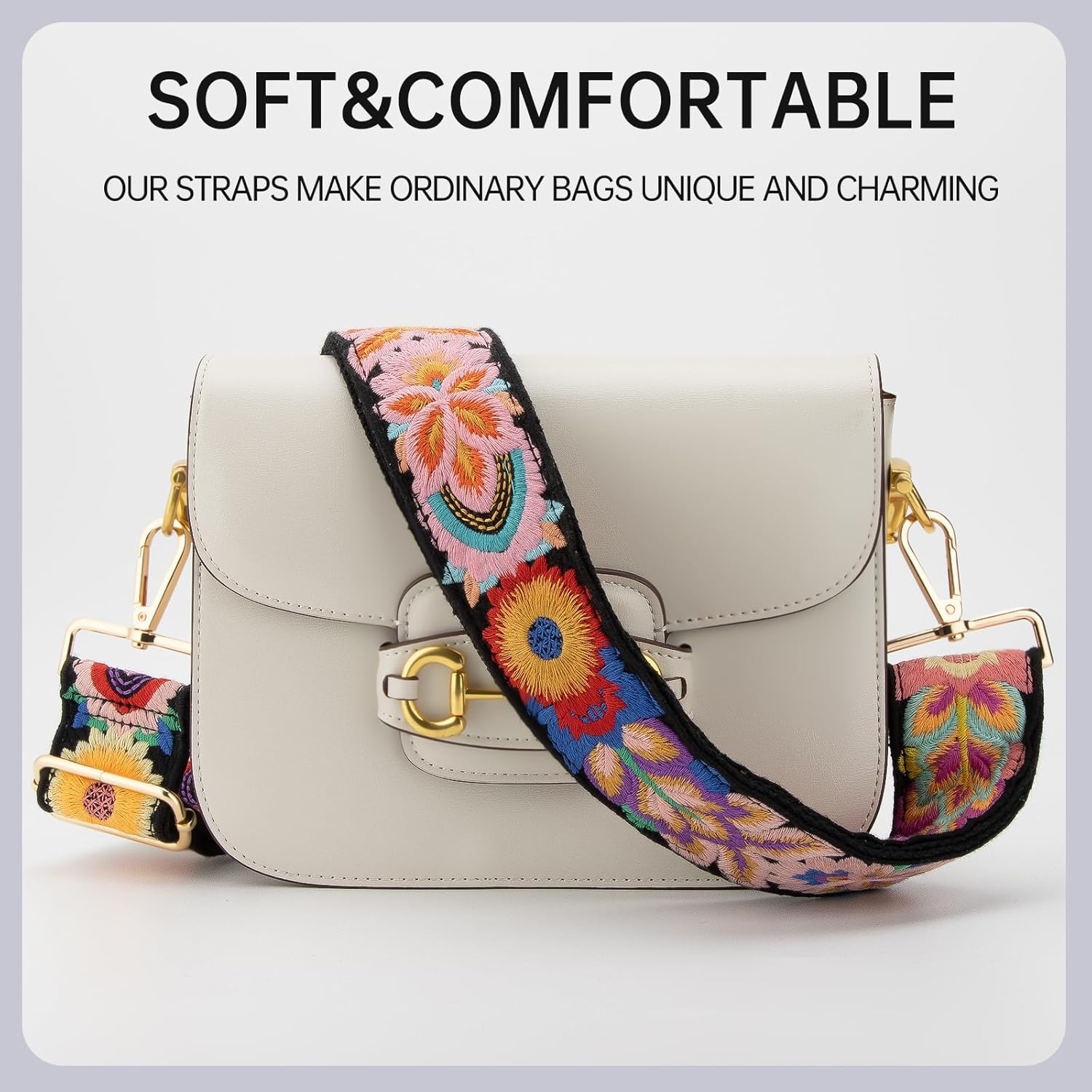 Purse Straps Replacement Crossbody Wide Bag Strap for Purses Adjustable Shoulder Straps for Women Bags - Image 3