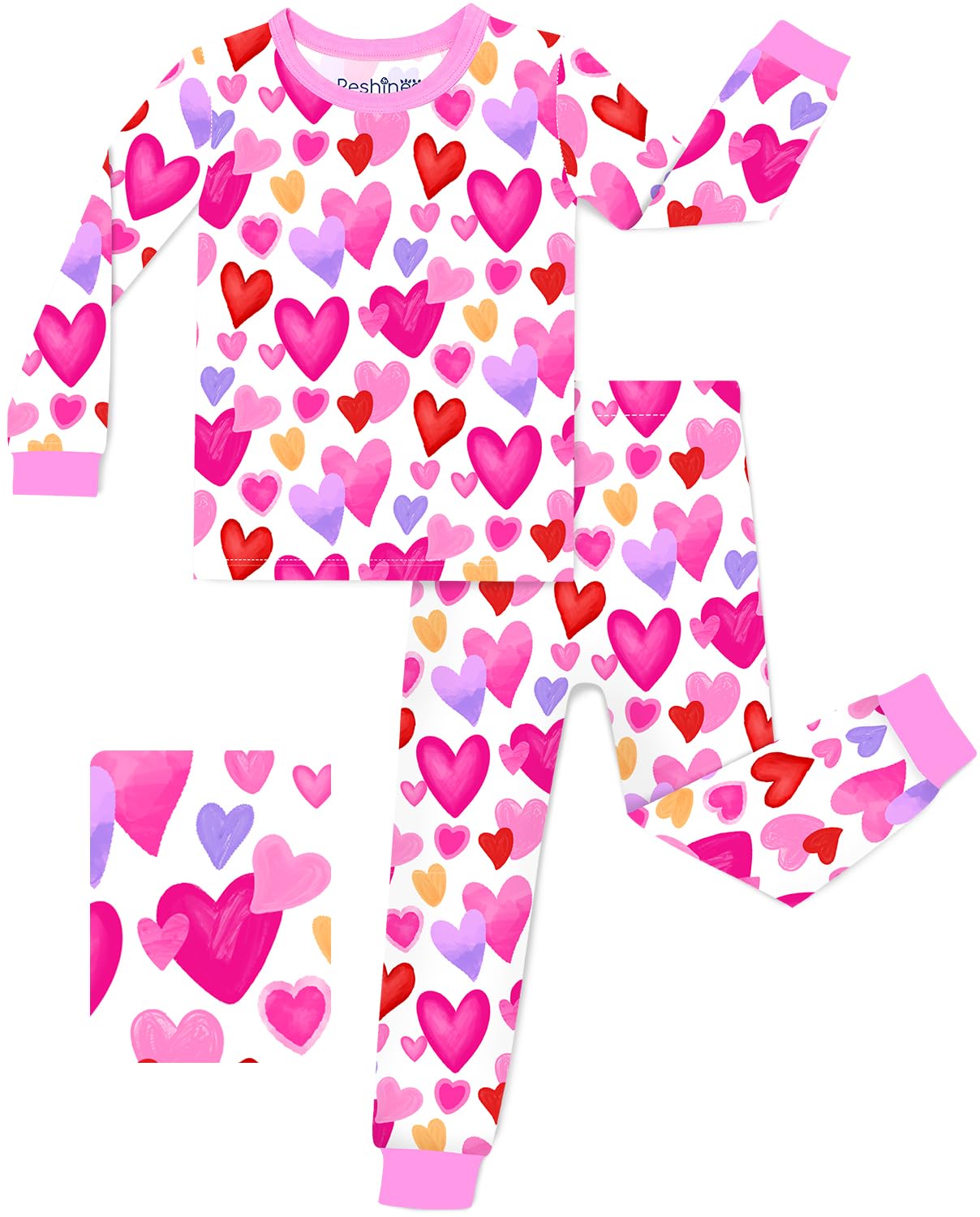 babee Reshinee Bamboo Viscose Toddler Girls Kids Pajamas Unicorn Mermaid Pjs Long Sleeve Snug fit 12M-8Y 2pcs Soft Jammies