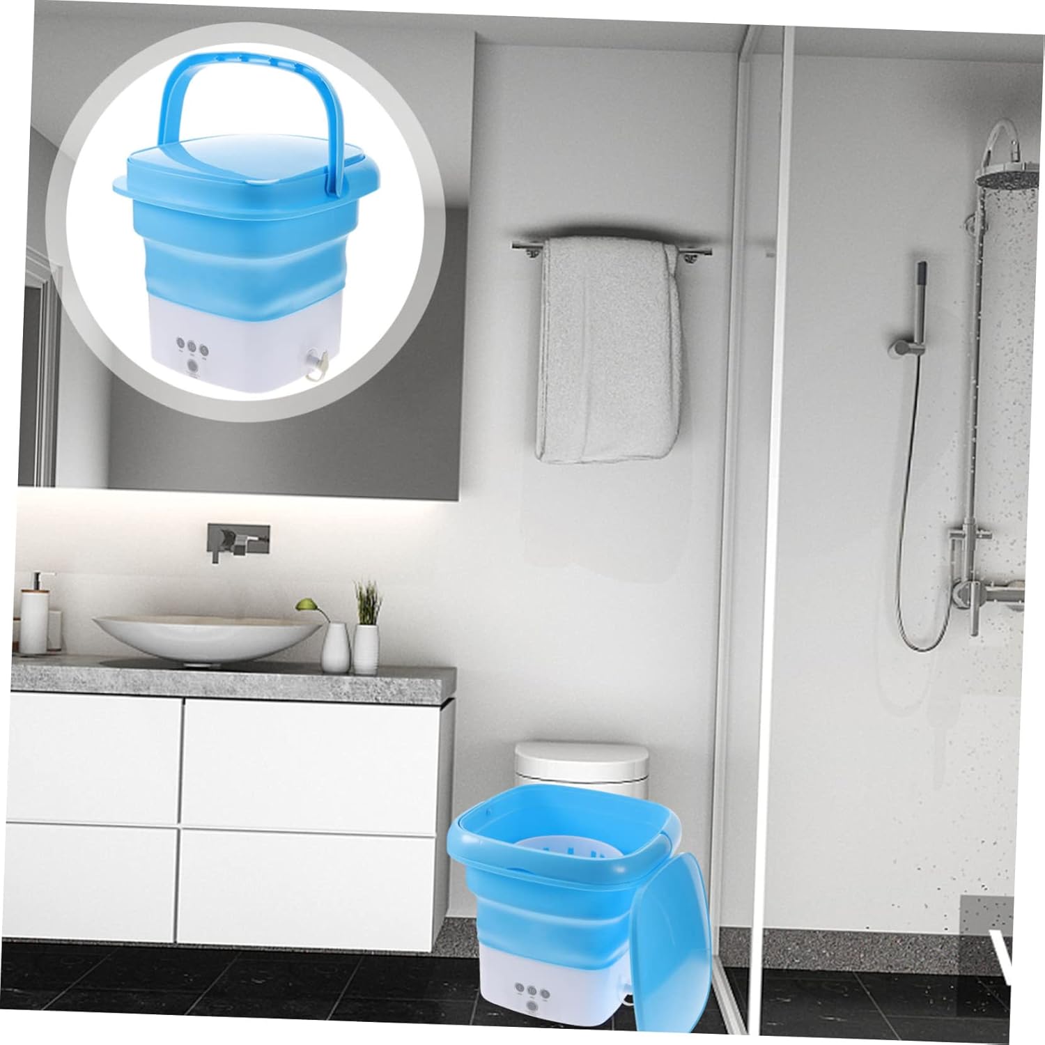 Portable Washing Machine Mini Folding Underwear Apartment Mini Portable Washer Travel-friendly