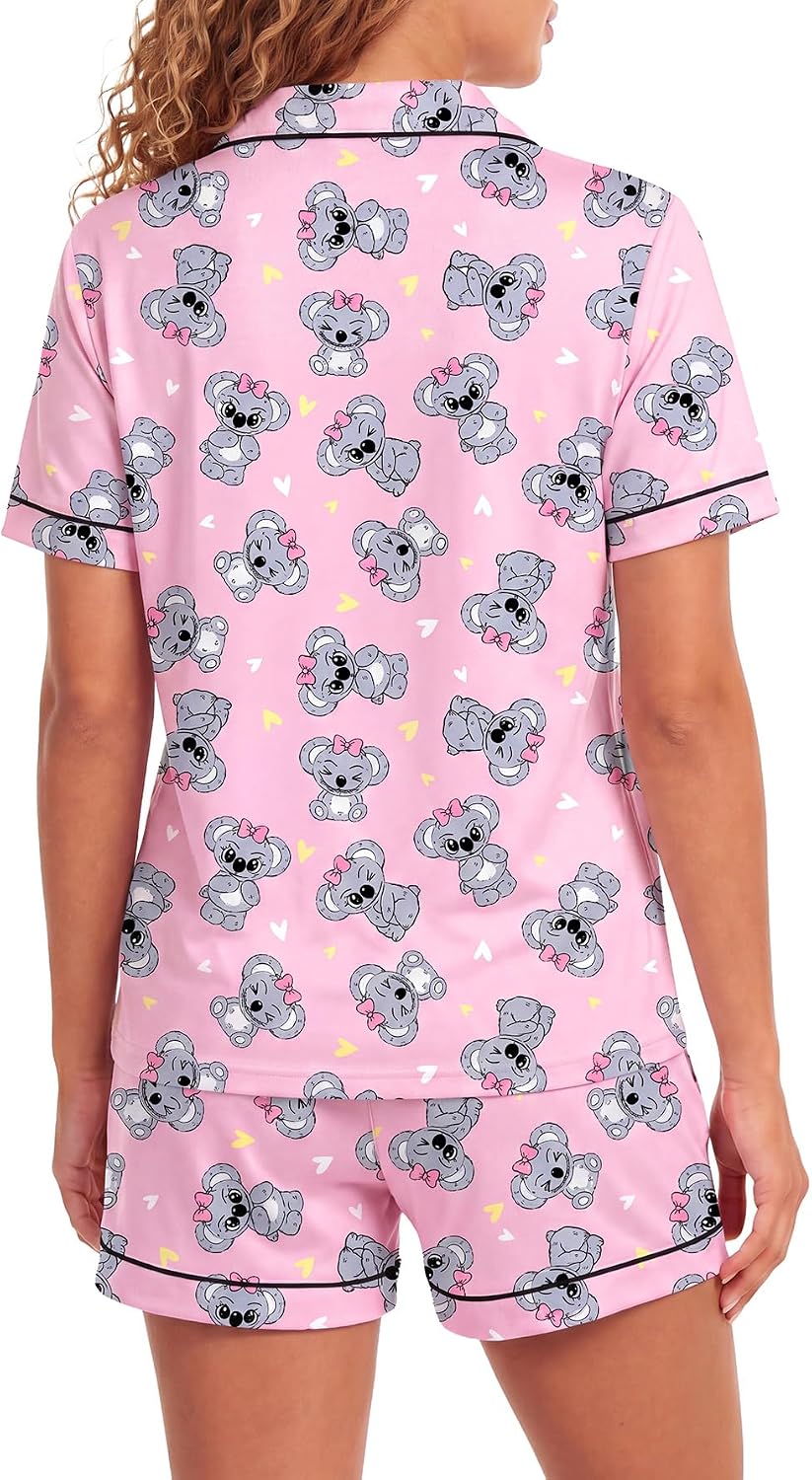 LYANER Women's Heart Print Pajamas Sets image 5