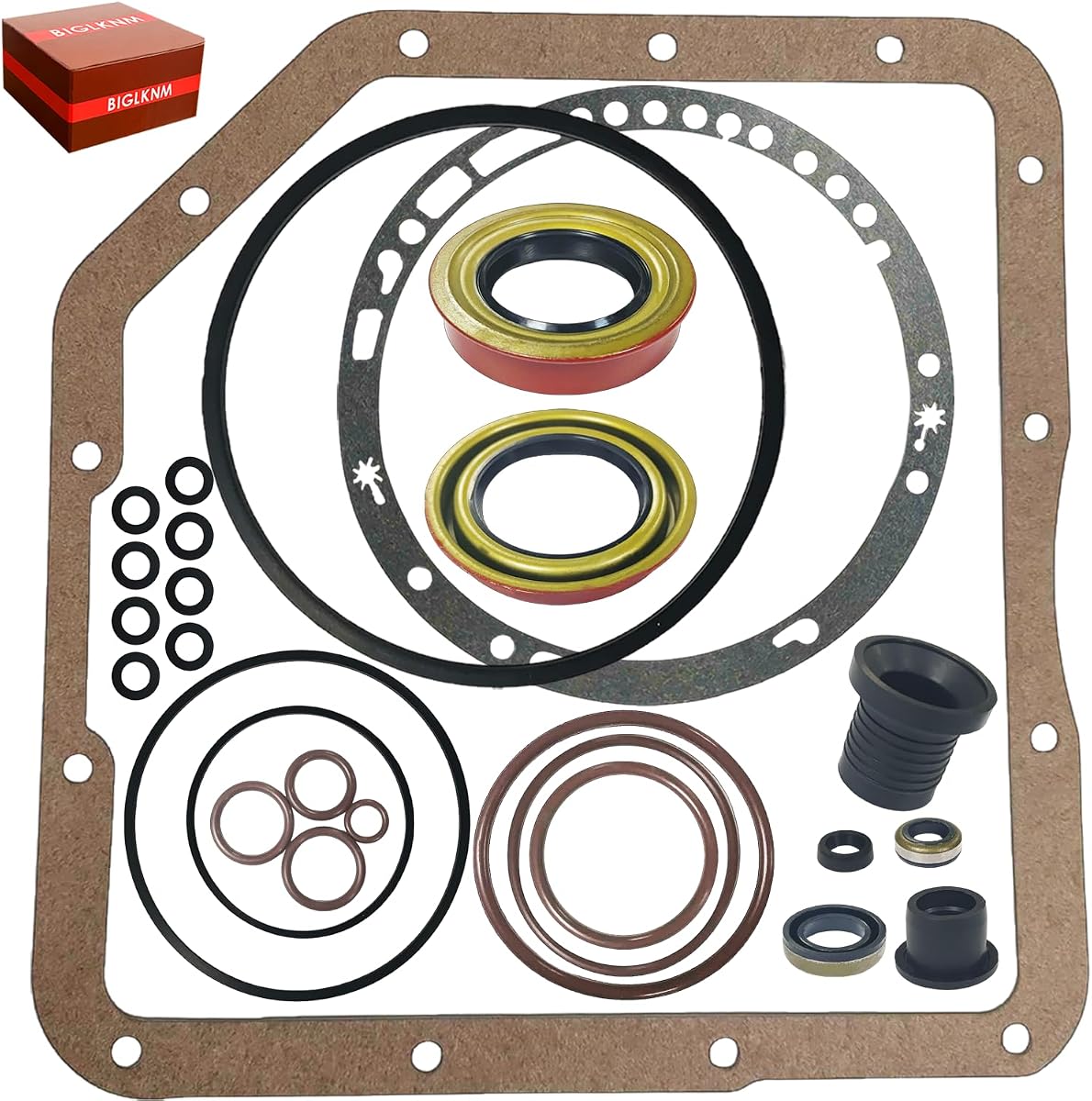 TH350 External Gasket Seal Kit for Turbo 350 THM250 Transmission | Th350 Transmission Rebuild Kit, Includes Transmission Oil Pan Gasket 93102, Front Pump Gasket, Seal, O-Ring