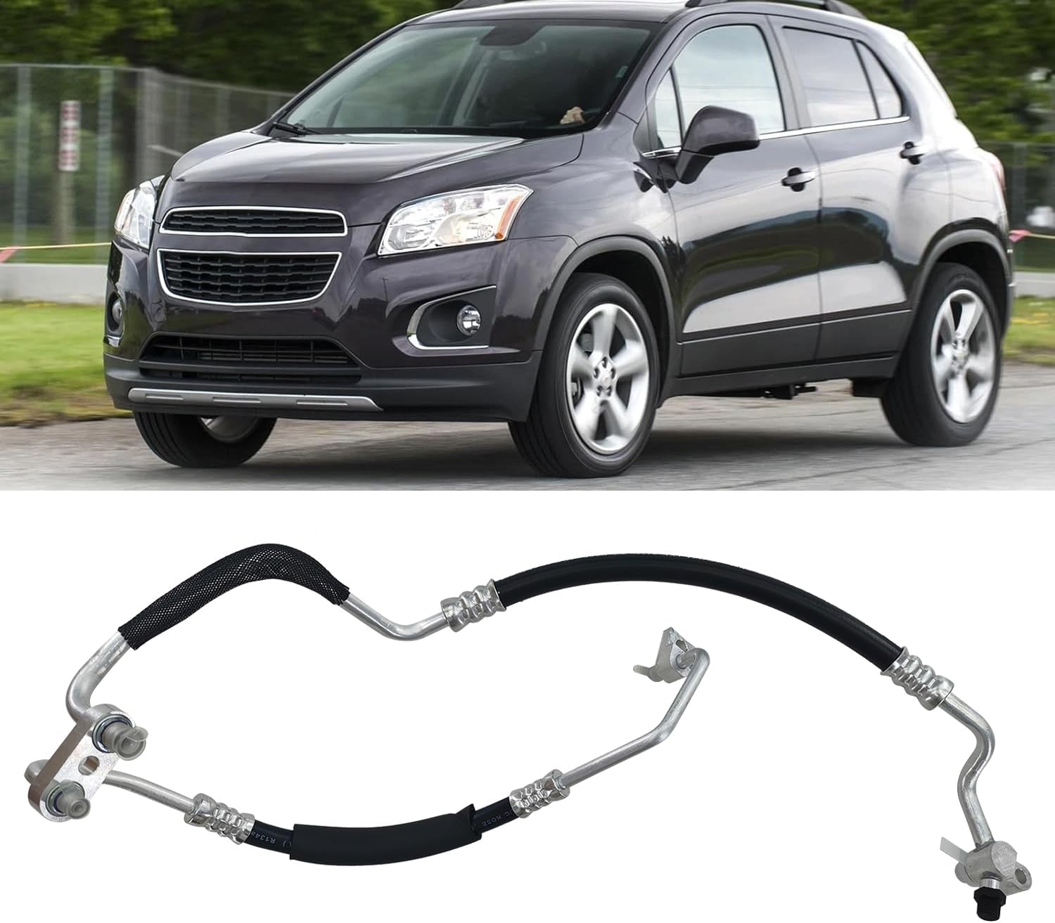 42588256 A/C Hose Pipe – Compatible with 2015-2020 Chevrolet Trax 1.4L & 2013-2015 Buick Encore 1.4L – Replacement for 95376436 – AC Compressor & Condenser Hose Assembly