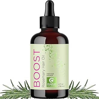 Volumizing Rosemary Hair Oil Serum - Moisturizing Scalp and Hair Oil for Men & Women Infused with Amla Black Castor Pumpkin Argan & Jojoba - Lightweight Hydrating Vegan & Color Safe (Rosemary Scent)