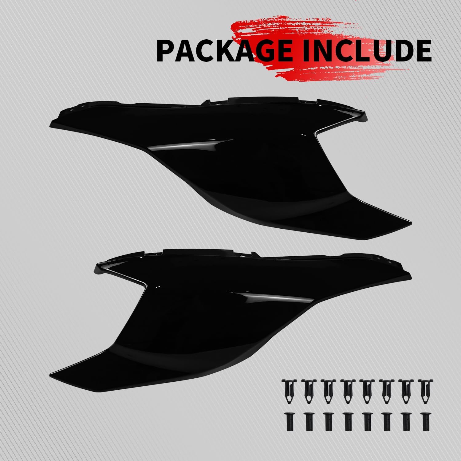 Gloss Black Fairing Panels Compatible with Can-Am Ryker All Models Ryker 600 900 Sport & Rally Edition Models Accessories Replacement for 219400803 2PCS