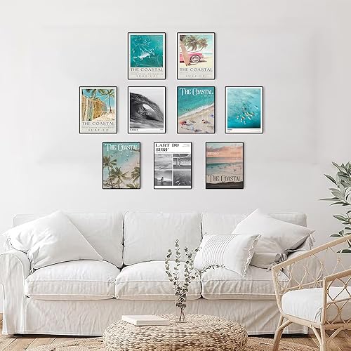 Miniatura 2 de Uniro Decoración estética de vaquera costera, decoración de habitación de nieta costera, decoración de pared de playa de moda, póster de verano