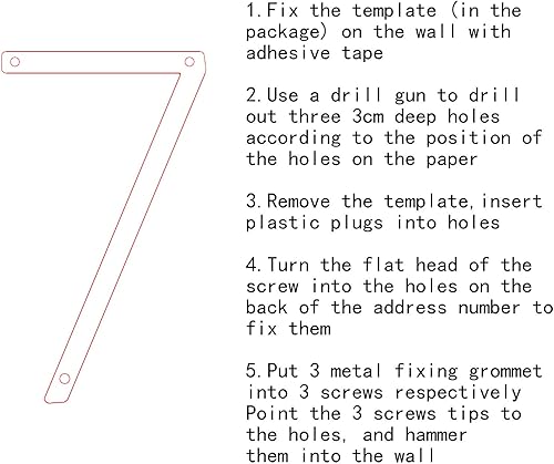 Miniatura 3 de Números de casa para exteriores de 5 pulgadas, montaje flotante moderno, aleación de zinc, número de aluminio negro con kit de clavos, fácil de