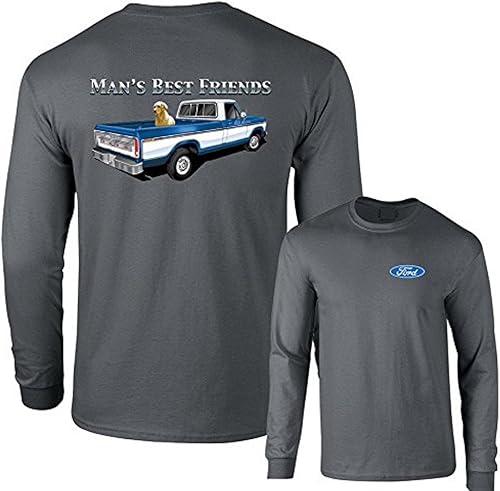 Miniatura 5 de Hombre Mejor Amigo 4x4 F150 Ford Trucks Dog Camiseta de manga larga F & B