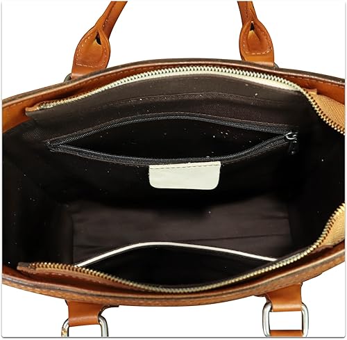 Miniatura 7 de Bolsos y monederos de cuero genuino para mujer, bolso de hombro hecho a mano vintage de piel de vaca