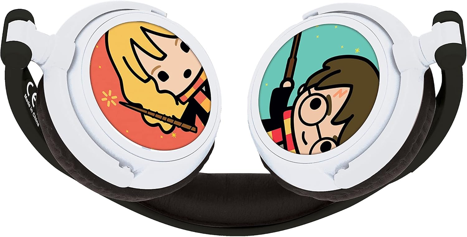 LEXIBOOK, Harry Potter, Stereo Headphones,Kids Safe Volume, Foldable and Adjustable, White/Gold, HP015HP