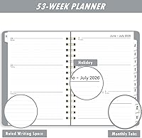 Vista 4 de Agenda 2025-2026 - Agenda 2025-2026 - Agenda 2025-2026 de julio de 2025 a junio de 2026, semanal y mensual, 6.25 x 8.3 pulgadas, 12 pestañas