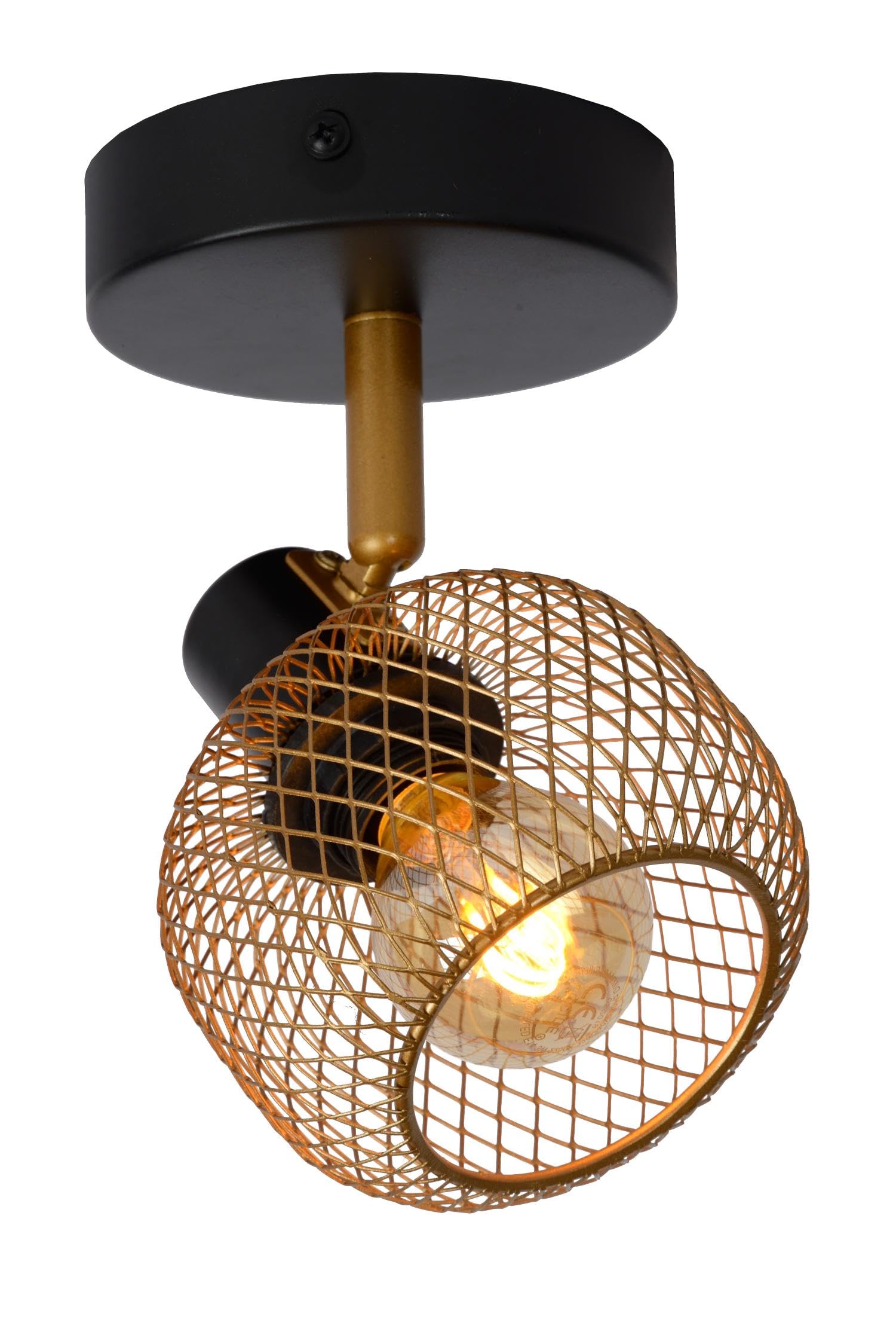 Lucide Matt Gold / Brass Maren - Ceiling Spotlight - 1Xe14 - Matt Gold/Brass