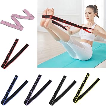 Stretch Strap Resistance Band Elastic Stretching With 8 Looped Fitness For Physical Therapies Pilates Ballet Fitness Elastic Yoga Stretch Resistance For Pilates Dance