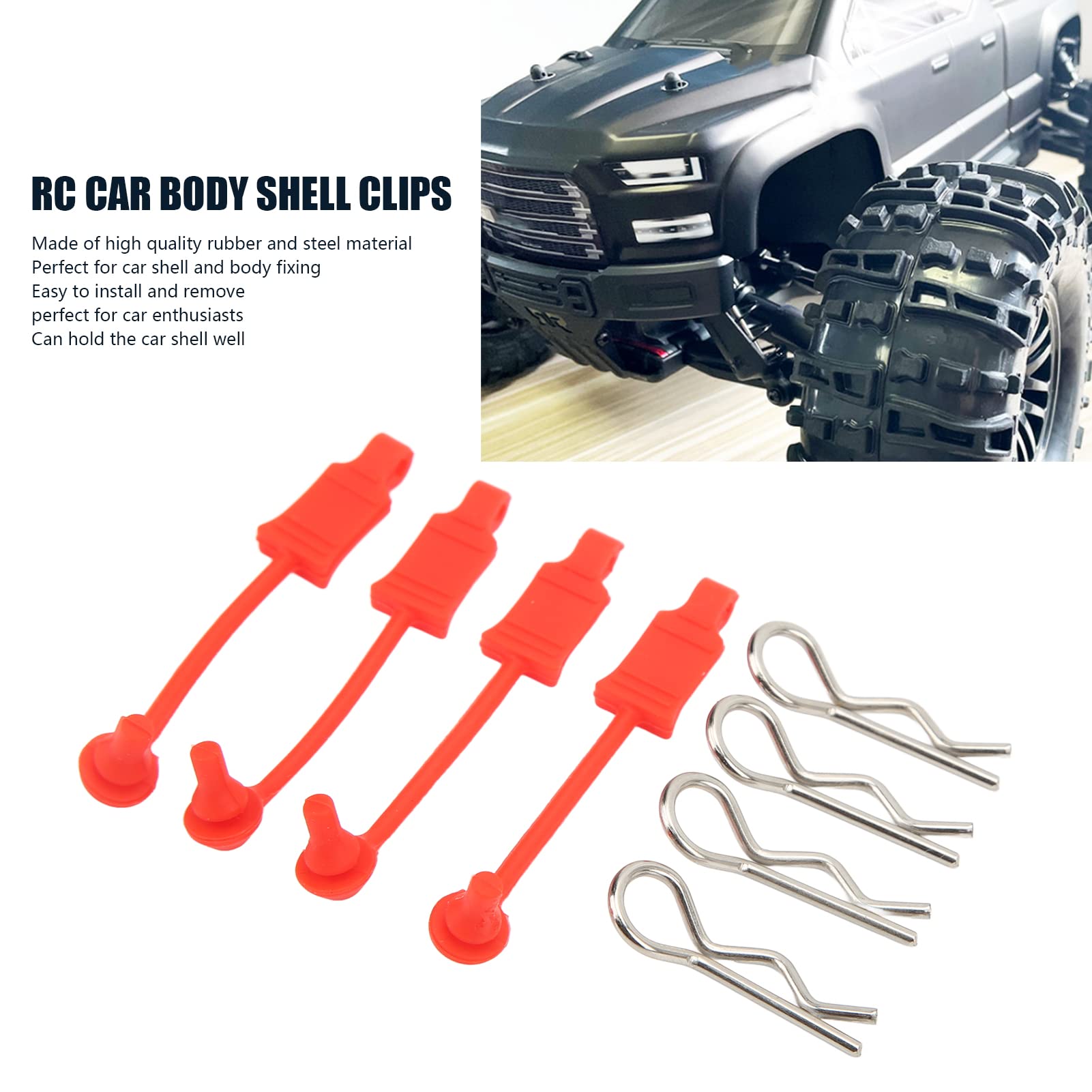 100 Stück RC Karosserieclips – Edelstahl, 24 Mm, Für 1:10 RC Autos, Universelle Ersatzstifte