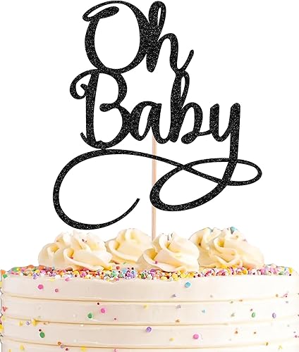 Miniatura 22 de Oh Baby Cake Topper – Suministros de decoración de pastel de fiesta de cumpleaños de bebé de alta calidad, para baby shower, revelación de género