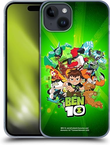 Head Case Designs Funda rígida con licencia oficial de Ben 10 serie animada con gráficos artísticos de personajes compatibles con Apple iPhone 15