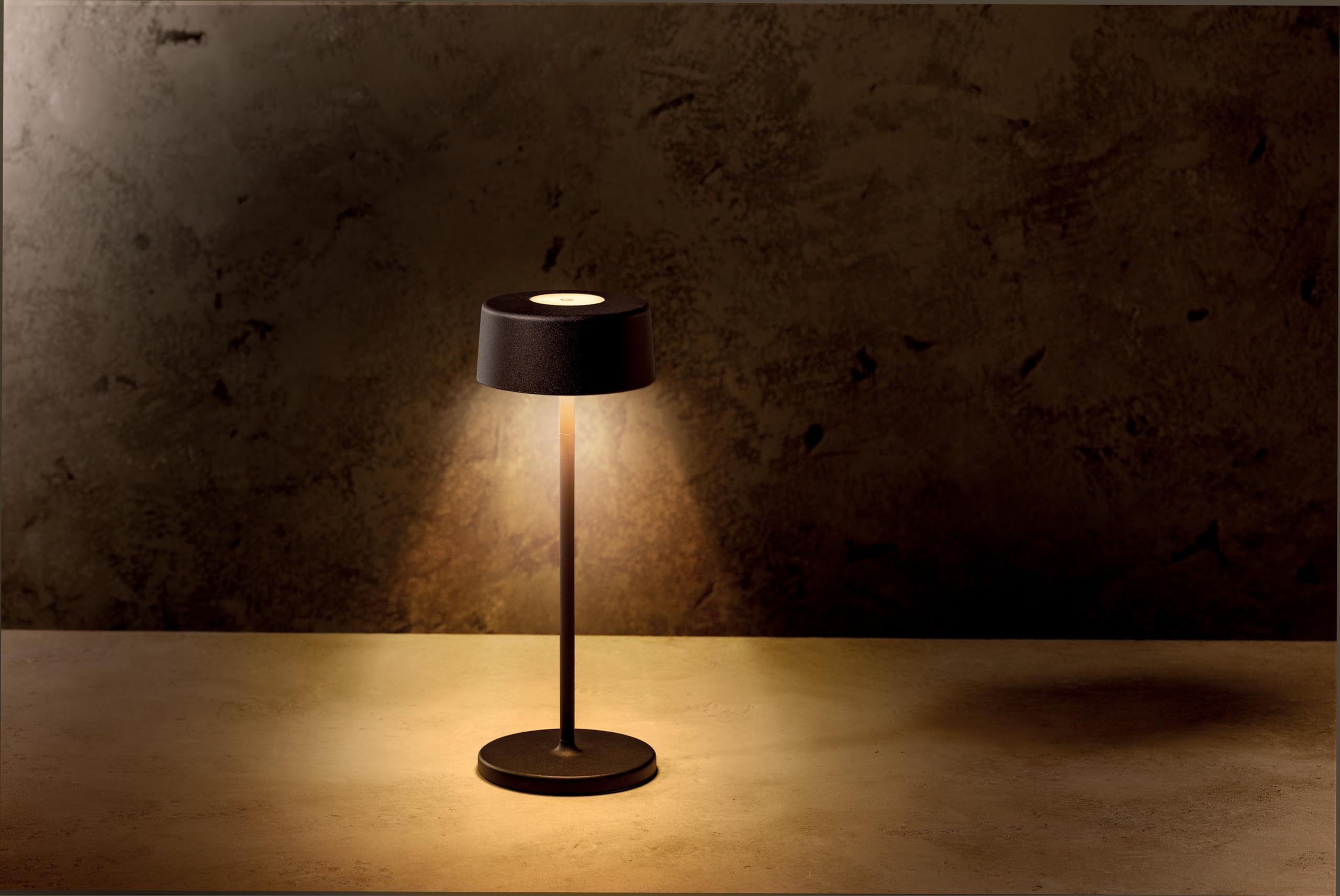 Tescoma 906944 Lampada da Tavolo LED senza fili, 3 Temperature luce, nera