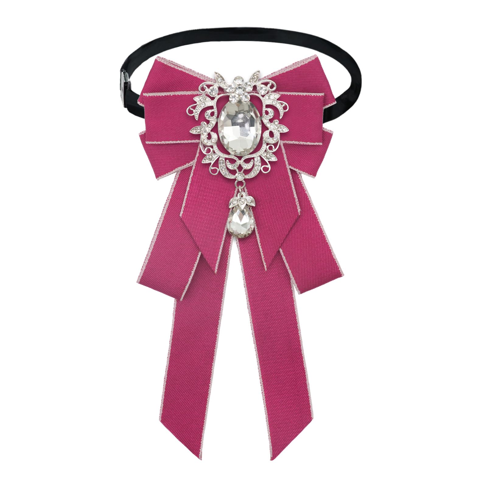 Gsyziux Bow Ties for Women Adjustable Ladies Bowtie Rhinestone Men Bowties | Easy to wear, Shiny Rhinestone Decoration, comfortable fit for all-day,
