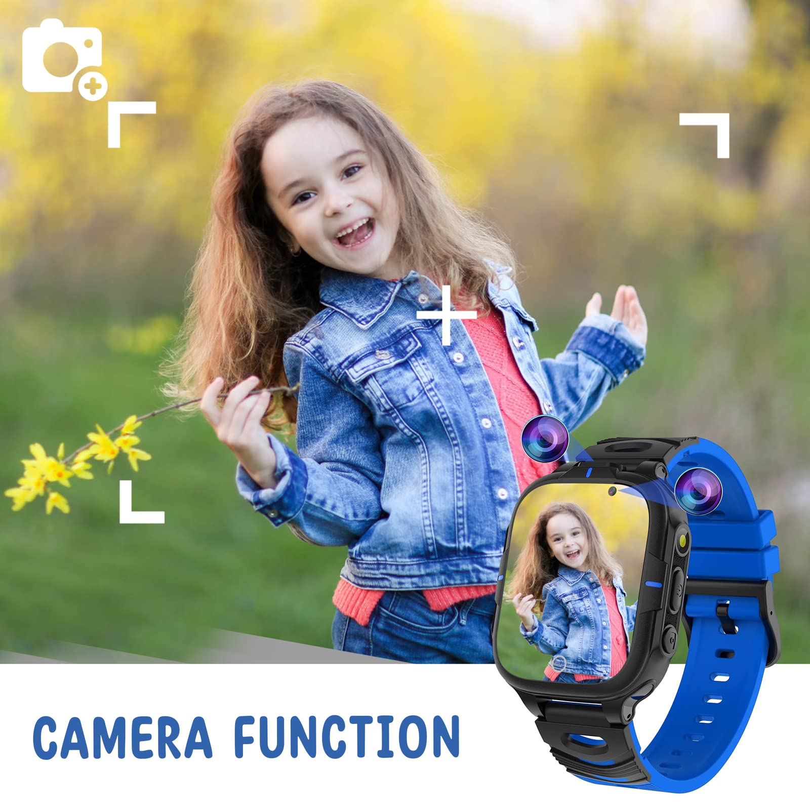 Orologio Smartwatch Bambini con 24 Giochi, Smartwatch Bambini Telefono per Ragazzo e Ragazza Musica Fotocamera SOS Cellulare Torcia Sveglia, Orologio per Bambino Regalo di Compleanno