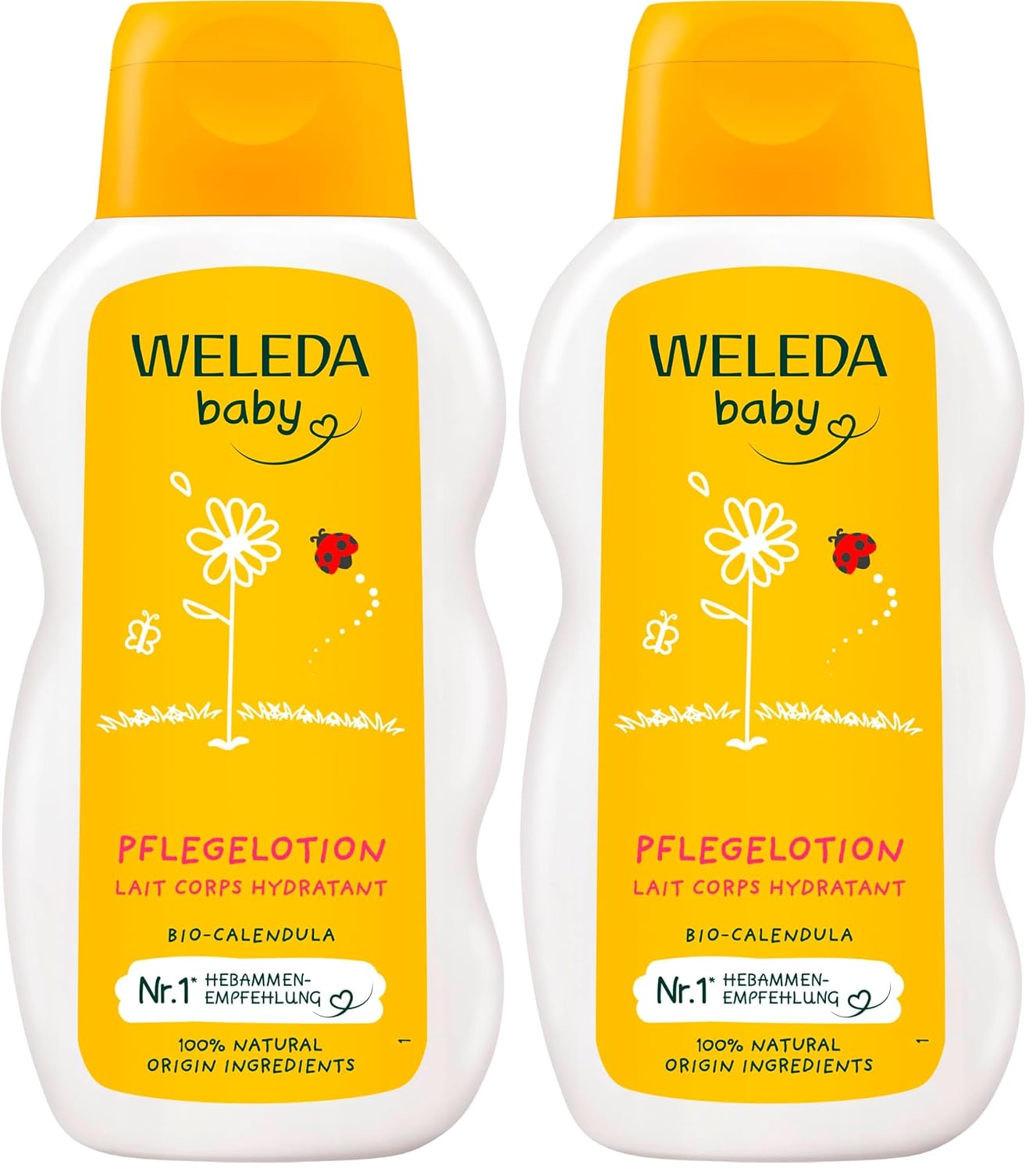 Weleda Baby Calendula Comforting Body Lotion, Plant Rich Moisturizer with Calendula, Chamomile, Sweet Almond and Sesame Oils, 6.8 Fl Oz (Pack of 2)