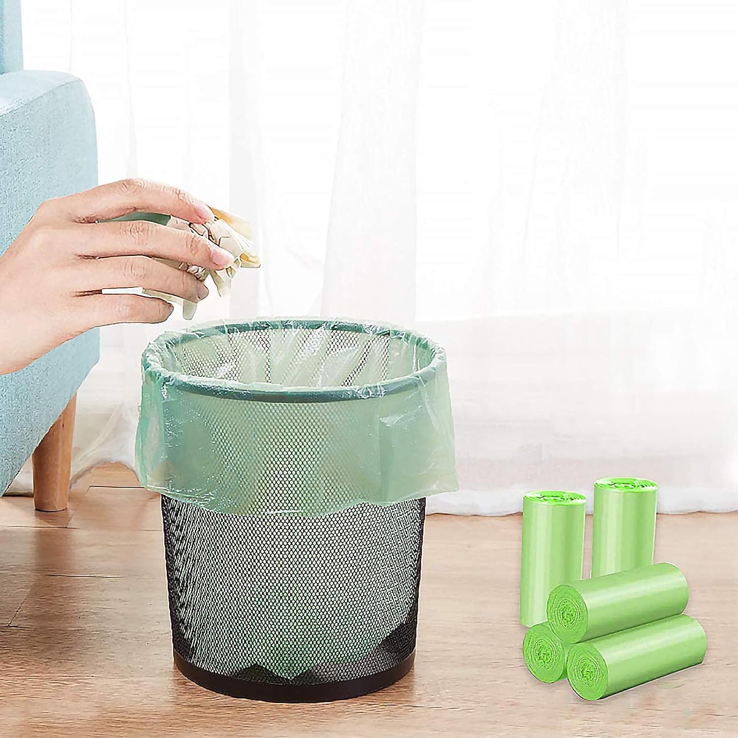 Biodegradable Bin Bags Liners 120PCS, 20L Sall Food Waste Bags Trash