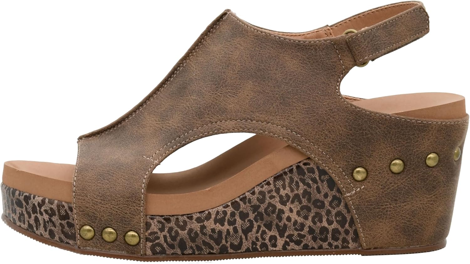 Corkys Footwear Womens Carley Wedges, Featuring Corkys EVA Foam Cushioned Insoles, A 2.5 Inch Heel, Lightweight For All Day Wear, And Hook And Loop Closure