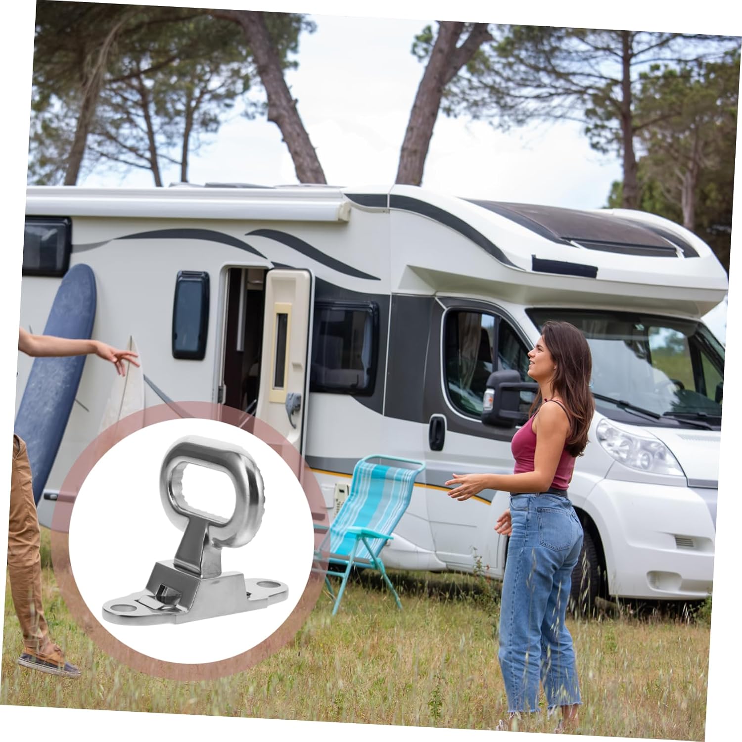 Folding Rv Step Truck Step Trailer Stainless Steel Foot Pedal Easy Install Slip Pedal