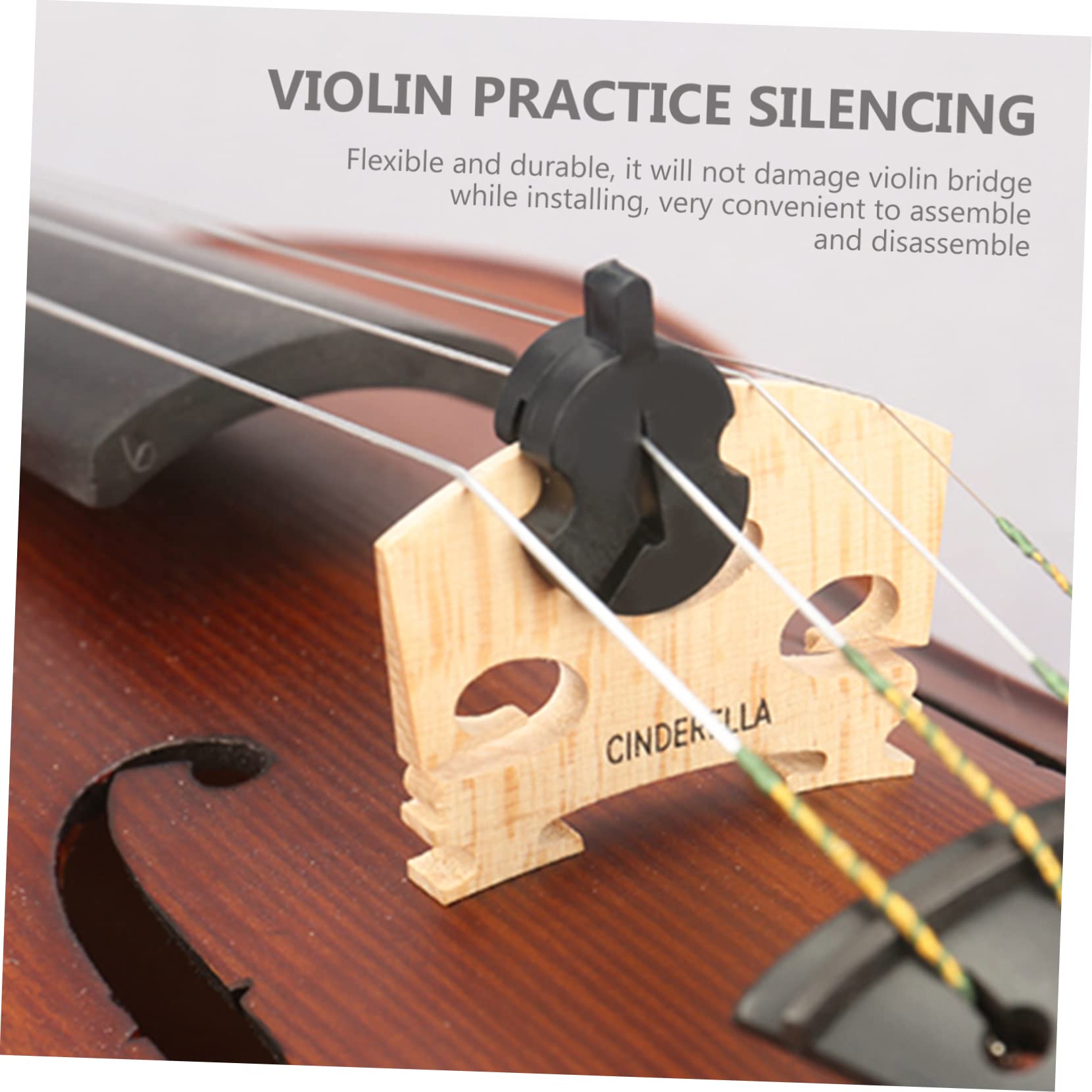 SECFOU Sordina Accessorio in Gomma per Silenziatore Pezzi 8 Violino senza Pratica Attenuazione Volume Alterare Tono per Principianti