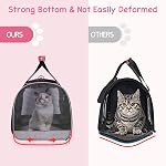 BurgeonNest Cat Carriers for Medium Cats Under 15 lbs, Pet Carrier for Cats with Unique Side Bag,Top Load Small Pet Carrier Soft-Sided Escape Proof with 4 Ventilated Windows