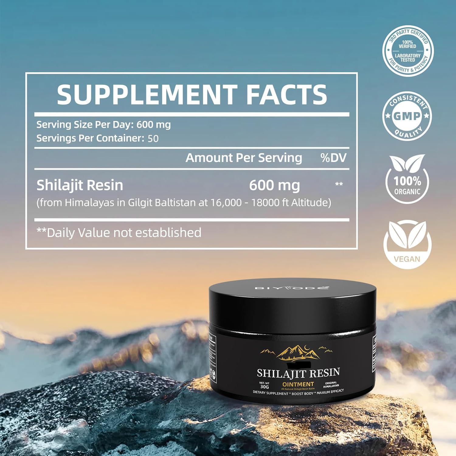Shilajit Original Himalaya orgánico, Shilajit puro del Himalaya, resina de alta eficacia, suplemento de Shilajit, fuente de ácido fúlvico natural, goma Shilajit, resina original de Shilajit
