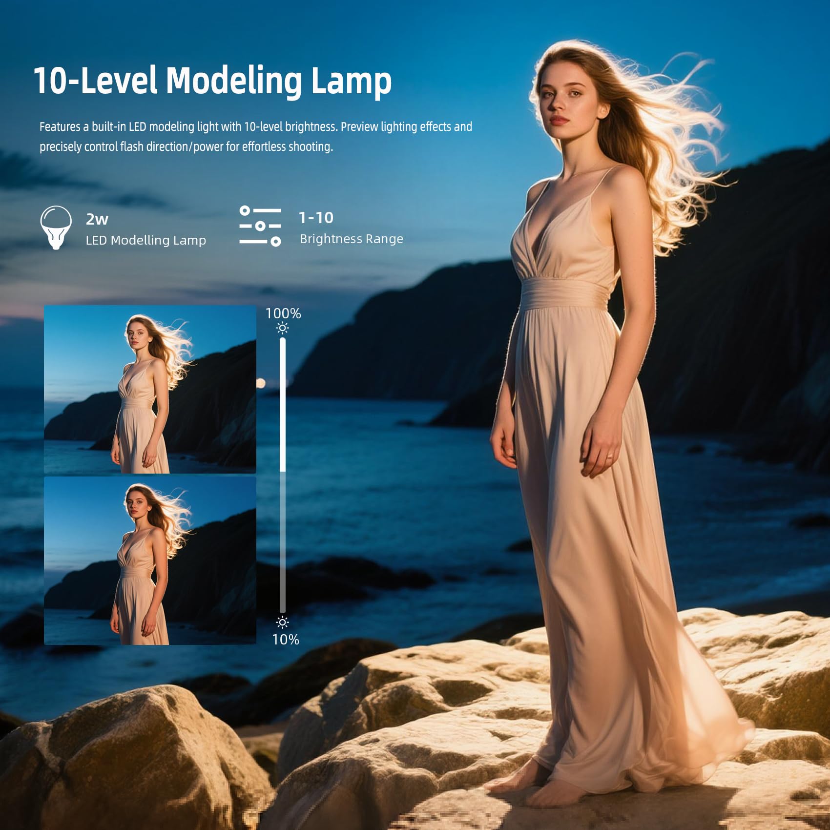 Godox V480-S TTL Li-ion Flash for Sony - GN50 Built-in Wireless Trigger, 2.0" Touchscreen, HSS 1/8000s, 650 Full-Power Flashes, 1.7s Recycle, LED Modeling Lamp for Portrait Product Photography