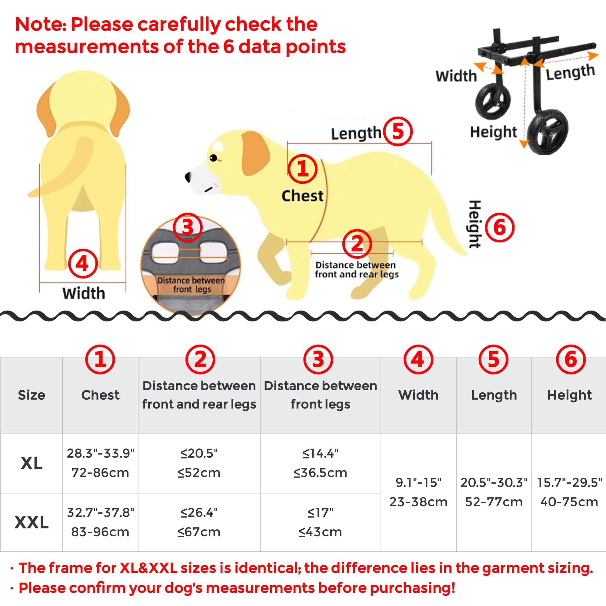 Amazon.com : TianfuSpanda Adjustable Large Dog Wheelchair for Back