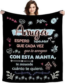 Regalo Amiga, Regalos para Amigas Manta Personalizada Regalo de Amistad Ideas Manta de Amiga Regalo Cumpleaños Navidad Ori...