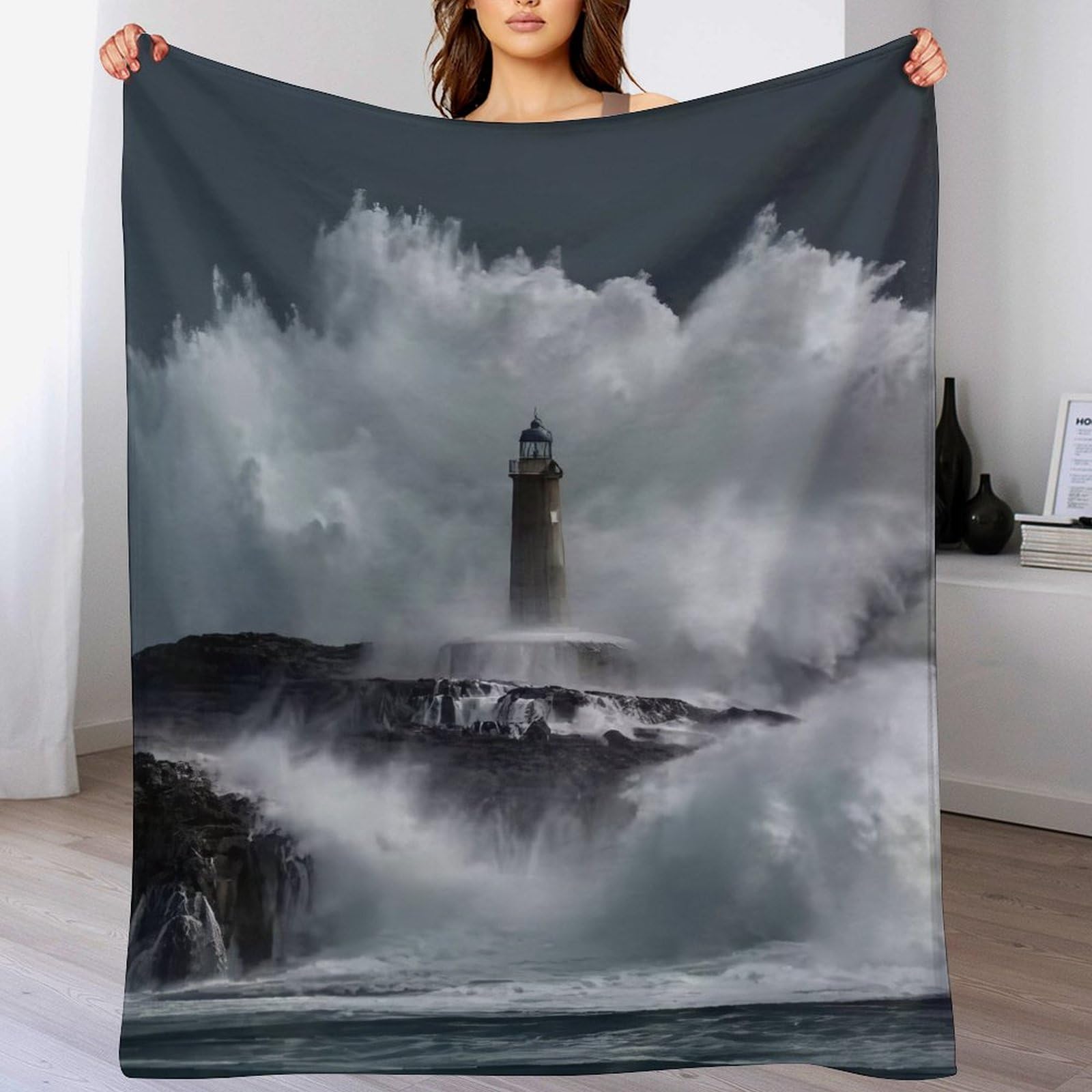 Manta de forro polar de franela suave para cama y sofa de 150 x 200 cm