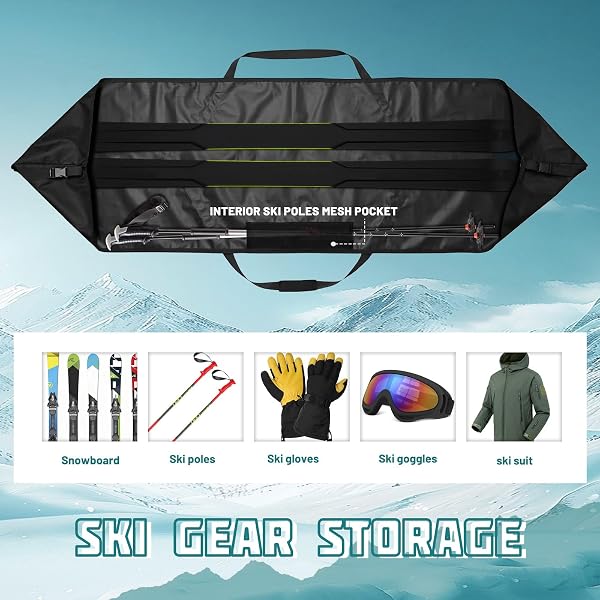 YYWEi Sac de Ski Robuste avec poignées de Transport - 4