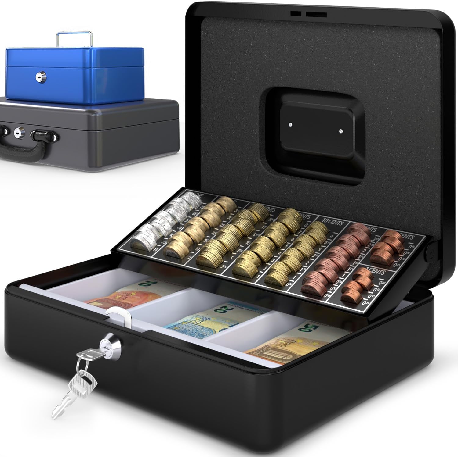 HMF 2600-02 Caisse à Monnaie, Casiers compte-monnaie d’euros d’une ...