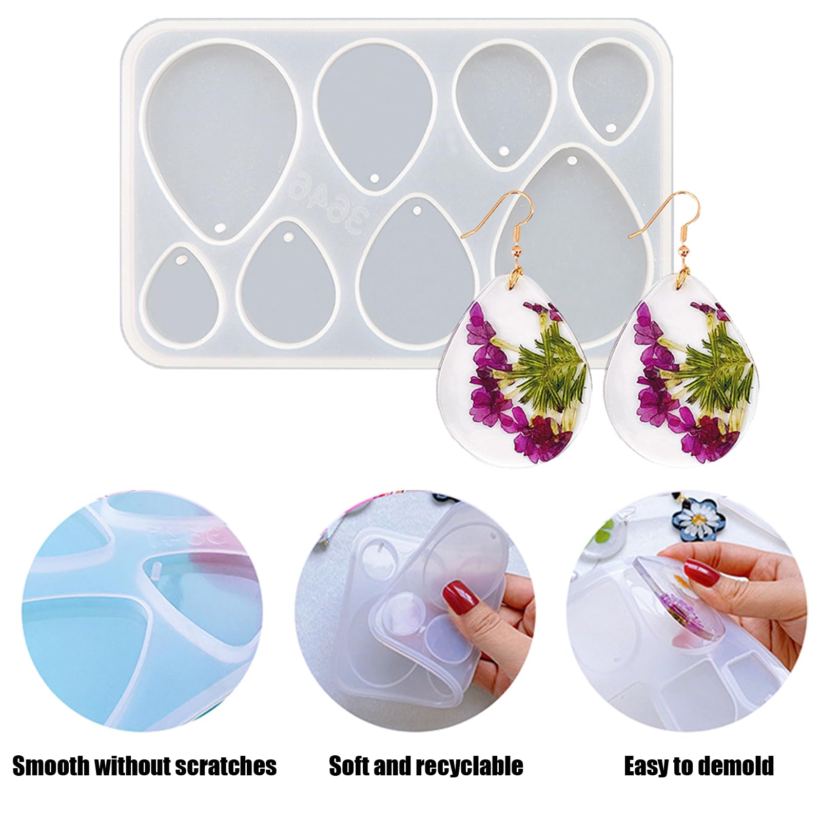 Kit Moule Silicone Résine époxy - Pour Bijoux DIY, Boucles D'oreilles, Créations