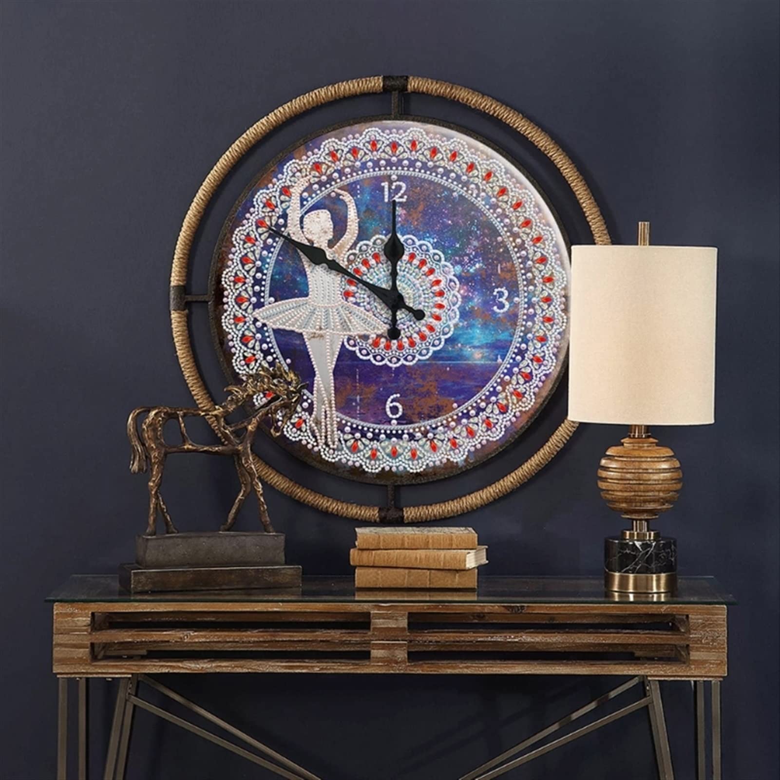 Relojes Reloj de Pintura con Diamantes 5D, Carteles de hojalata de Metal, Bordado de Diamantes, Punto de Cruz, Manualidades, Bar, Pub, Letrero, decoración de Pared Decorativa