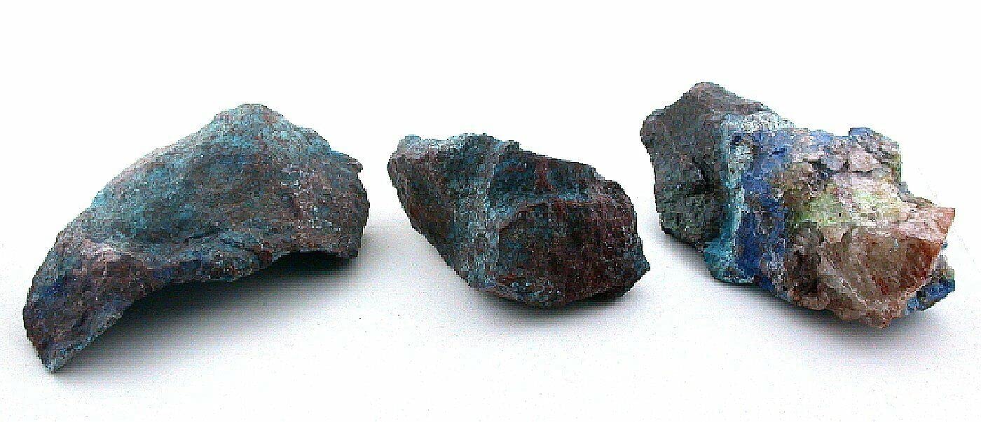 296 GRAM THRRE SHATTUCKITE QUANTUM QUATTRO SILICA CHRYSOCOLLA CAB ROUGH B19A102 - Image 2