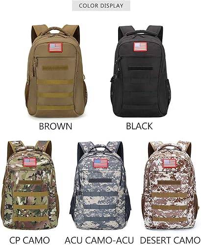 Miniatura 5 de Mochila de camuflaje para niños, de 10.5 galones (40 litros), para la escuela, equipo para transportar carga, ligero y modular, con puerto de carga