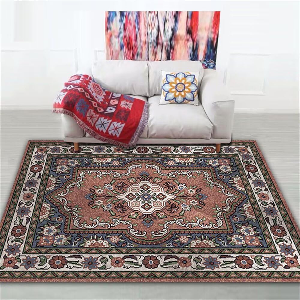 Tapis nettoyant intérieur antidérapant bleu multicolore salon 50x80