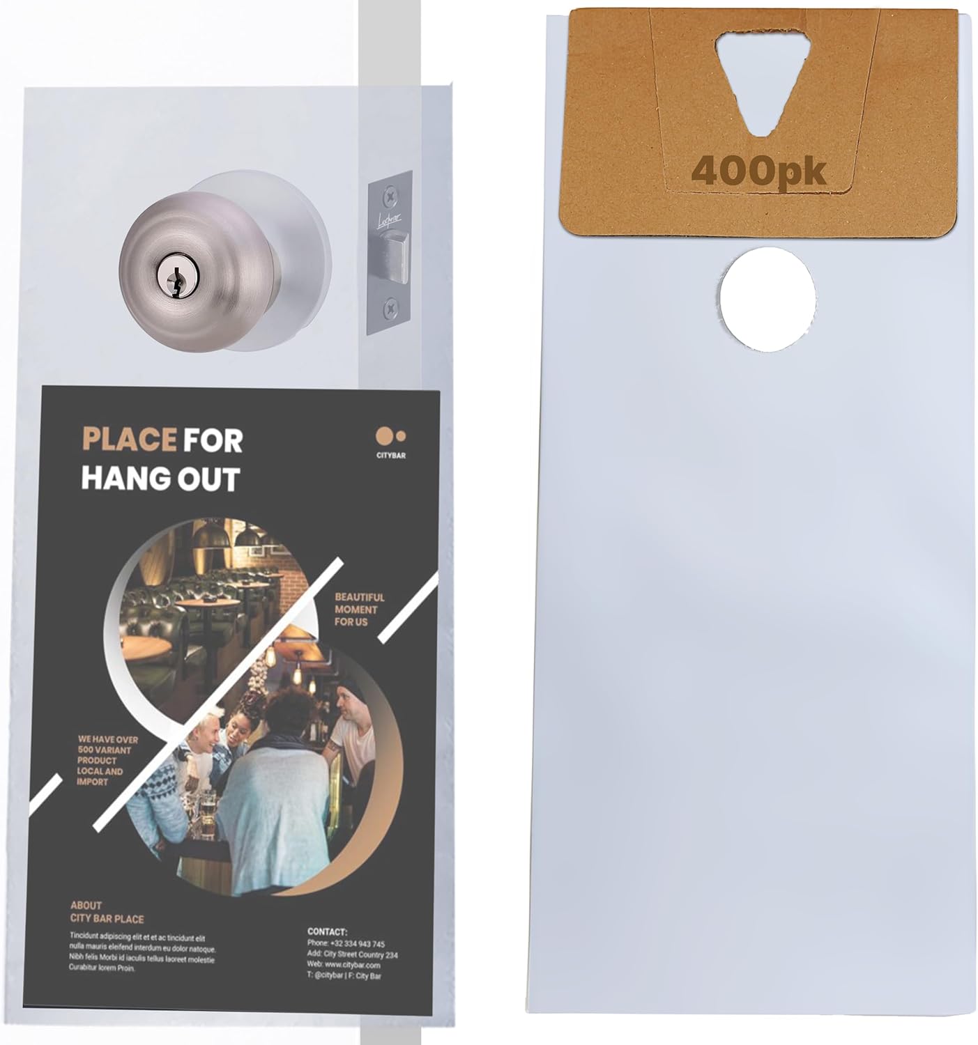 TidyFriend Plastic Door Hanger Bags 6” x 12” (3000 Pack), Clear Door Hanger Bags Protects Flyers, Brochures, Notices, Printed Materials - Waterproof and Secure Door Knob Hanger Bag for Outdoor Use
