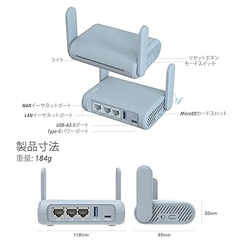 GL-MT1300 Beryl ポケットサイズルーター Amazon.co.jp: GL.iNet GL-MT1300 (Beryl) VPN 無線LAN